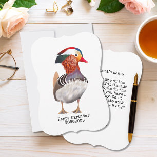 Happy Birthday Gorgeous Mandarin Greeting Card