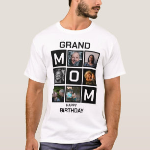 Happy Birthday Grand Mum 6 Photo Collage T-Shirt
