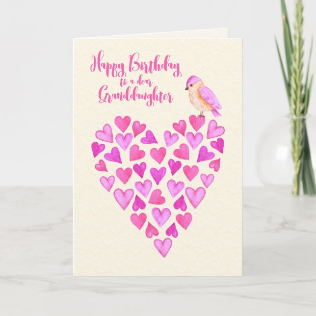 Happy Birthday Granddaughter Lots of Love Card (Front)