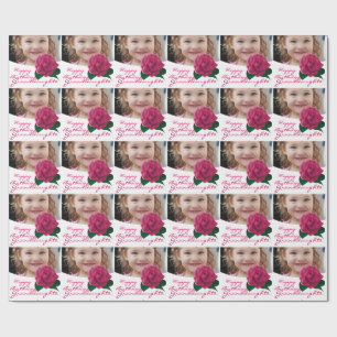 Happy Birthday granddaughter pink Wrapping Paper