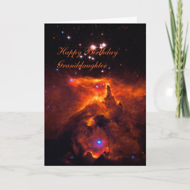 Happy Birthday Granddaughter - Star Cluster Pismis Card (Front)