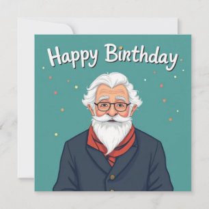 Happy Birthday Grandfather blue Card