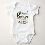 Happy Birthday Grandma Baby Bodysuit<br><div class="desc">Happy Birthday Grandma Baby Clothes</div>