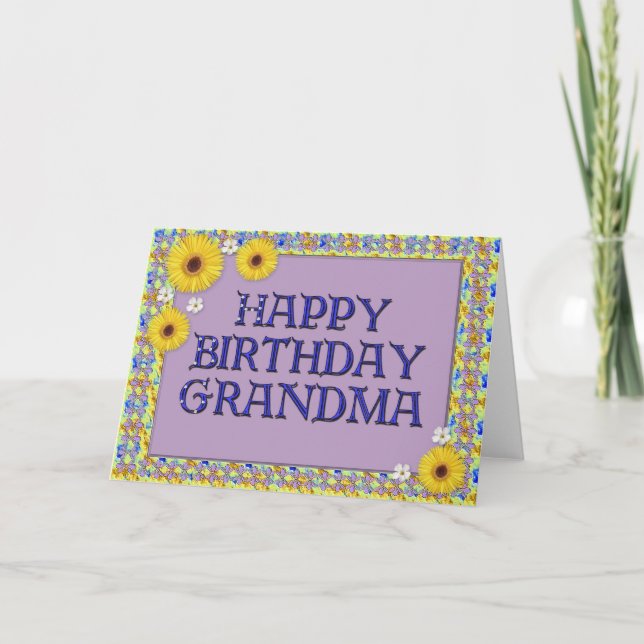 Happy Birthday Grandma Card (Front)
