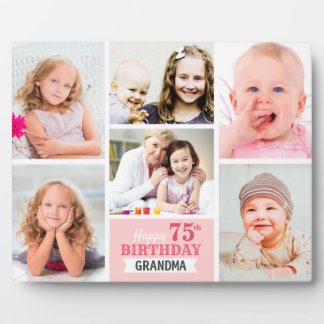 Happy Birthday Grandma Personalized Photo Collage Plaque