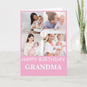 Happy Birthday Grandma Photo Collage Card