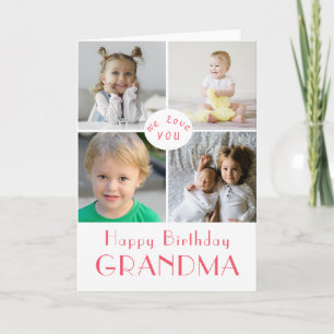 Happy Birthday Grandma Photo Collage Card