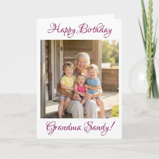 Happy Birthday Grandma Photo Template Personalised