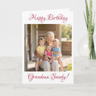 Happy Birthday Grandma Photo Template Personalised