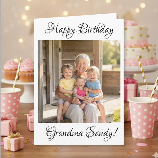 Happy Birthday Grandma Photo Template Personalised