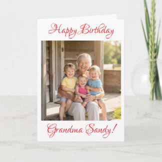 Happy Birthday Grandma Photo Template Personalised