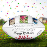 Happy Birthday Grandpa 3 Photo Collage Football<br><div class="desc">Happy Birthday Grandpa 3 Photo Collage Football. Make a special football ball for the best grandpa ever. Add your favourite 3 photos into the template and customise the text with your names. Sweet keepsake birthday gift for grandfather.</div>