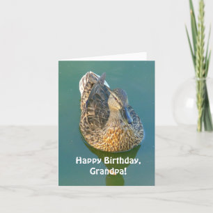 "Happy Birthday, Grandpa" Duck Photo Card