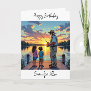 Happy Birthday Grandpa Personalised  Card
