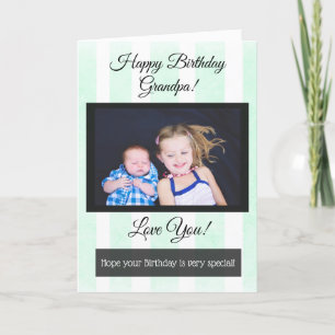 Happy Birthday Grandpa Personalised Photo Card