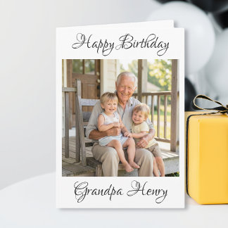 Happy Birthday Grandpa Photo Template Personalised