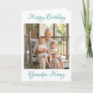 Happy Birthday Grandpa Photo Template Personalised