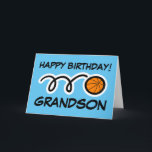 Happy Birthday Grandson athletic basketball sports Card<br><div class="desc">Happy Birthday Grandson athletic basketball sports greeting Card . Wish your grandchild a Happy Birthday with this sporty greeting card for kids. Cute print for boys and girls. Also great for son in law and other family members.</div>