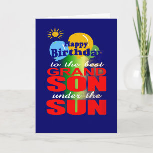 Happy birthday grandson card
