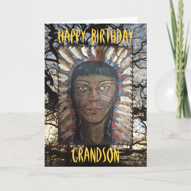 Happy Birthday Grandson Card (Front)