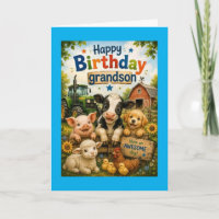 Happy Birthday Grandson Farm Animals
