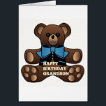 Happy Birthday Grandson Teddybear<br><div class="desc">lovely as a gift for your grandchild</div>