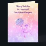 Happy Birthday Great Granddaughter Card<br><div class="desc">Beautiful Flower Fairy design Happy Birthday Great Granddaughter Greeting Card.</div>