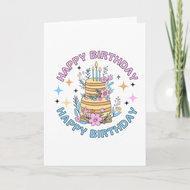 ' Happy birthday 'greeting card  (Front)