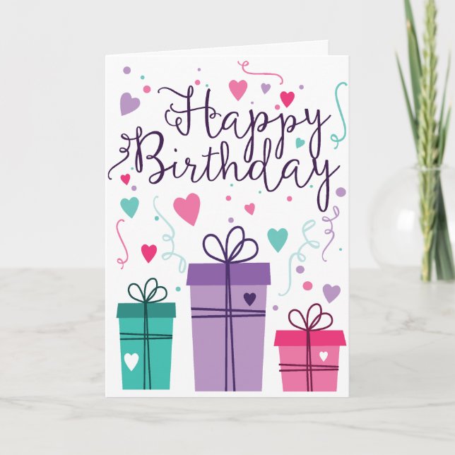 Happy Birthday Greeting Card (Front)