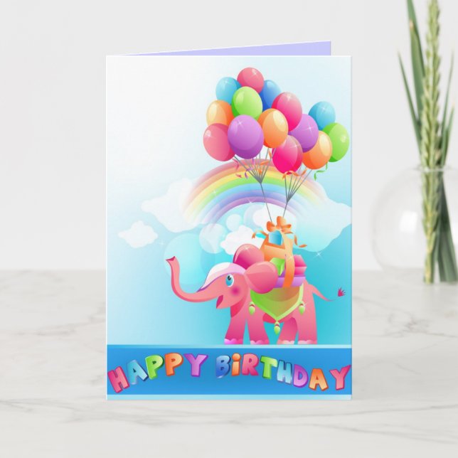 Happy birthday greeting card (Front)