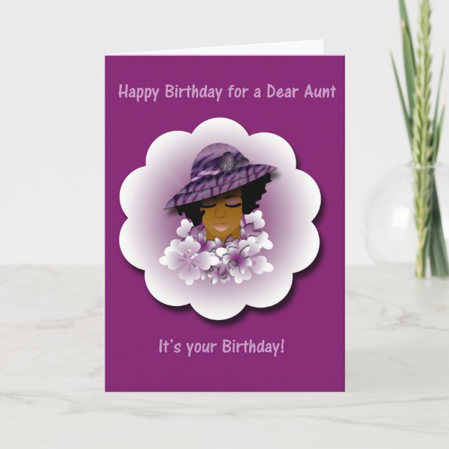 Happy Birthday greeting card for Aunt (Front)
