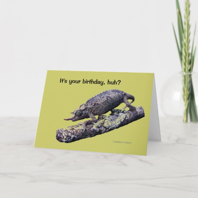 Happy birthday greeting card (in green) (Front)