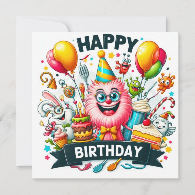 Happy Birthday Greeting Cards  (Front)
