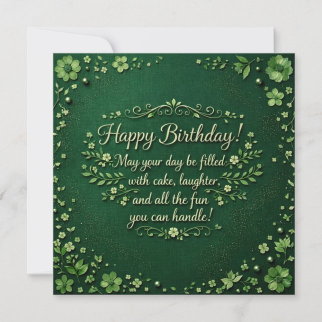 Happy Birthday Greeting Cards  (Front)