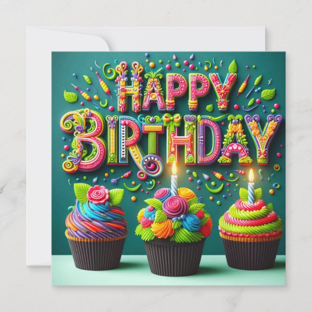Happy Birthday greeting cards  (Front)