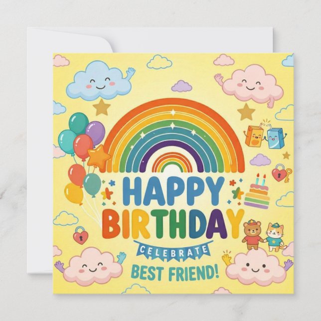 Happy Birthday Greeting Cards  (Front)