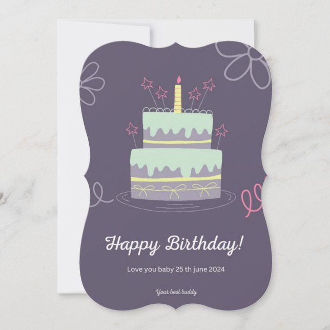Happy birthday greeting from your buddy card (Front)