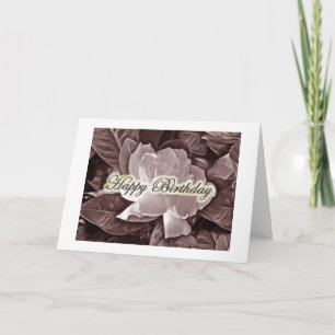 Happy Birthday Greeting - Gardenia Card