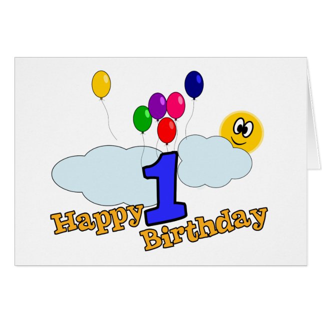 Happy Birthday Greetings Card (Front Horizontal)