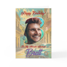 Happy Birthday Greetings Card for Him  B initial