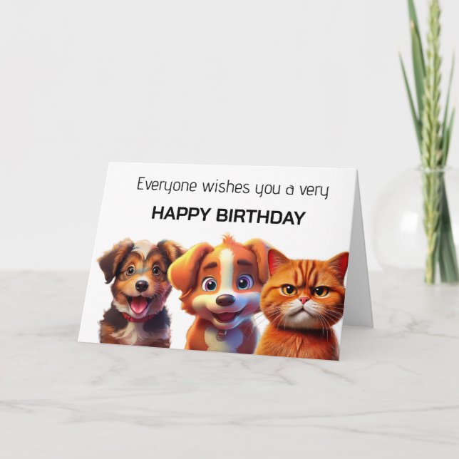 Happy Birthday Greetings from everyone Card (Front)