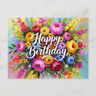 Happy Birthday Greetings Postcard