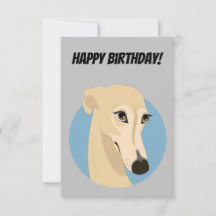 Happy Birthday Greyhound Card