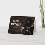 Happy Birthday Grim Reaper See You Soon Card<br><div class="desc">Dark humoured birthday card featuring the Grim Reaper standing in the hot glowing depths of hell. A funny card with the Grim Reaper saying,  “See you soon” for another year has just slipped by.</div>