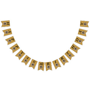 Happy Birthday Group Vintage Geisha Ladies Japan Bunting