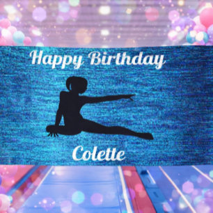 Happy Birthday Gymnastics Personalised Banner