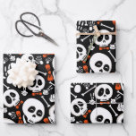 Happy Birthday Halloween Scary Skeleton Wrapping Paper Sheet<br><div class="desc">Happy Birthday Halloween Scary Skeleton</div>