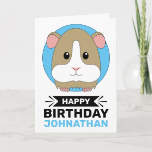 Happy Birthday Hamster Personalised Card