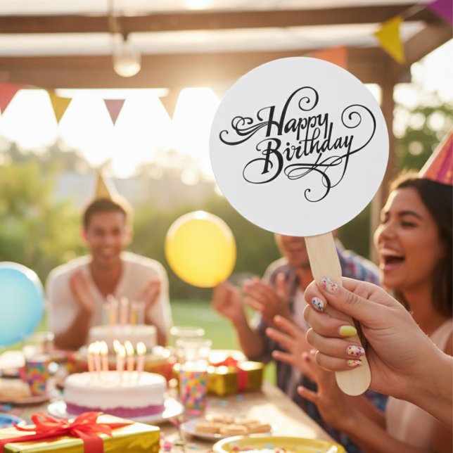 Happy Birthday Hand Fan (Happy Birthday Hand Fan)