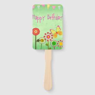 Happy Birthday Hand Fan